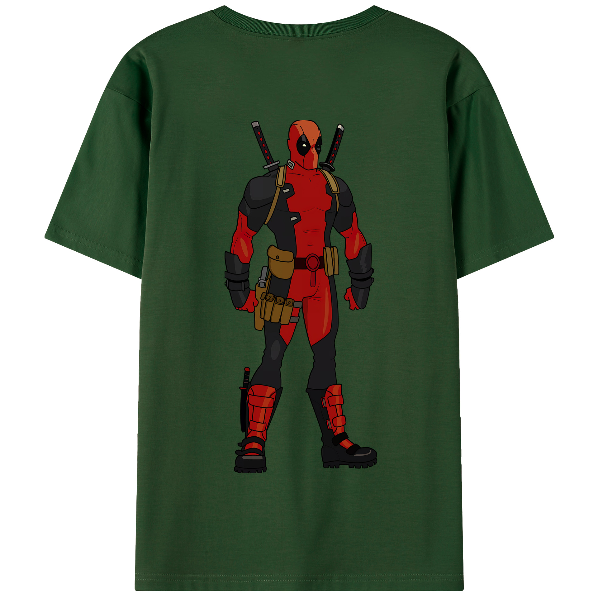 （画像用） Deadpool デッドプール 綿100％半袖Tシャツ（背面プリント）